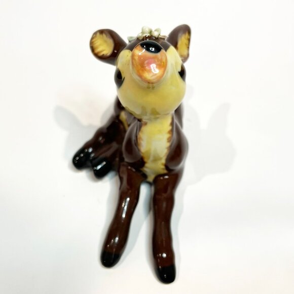 Vintage 1960's Napco Deer Reindeer Figurine Ceramic S185 6" x 4" - Picture 5 of 8